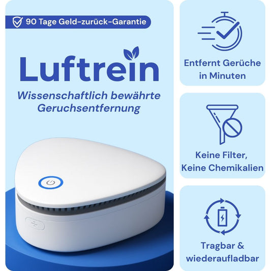 Luftrein | Entfernt Rauch, Tier und Kochgerüche auf Knopfdruck