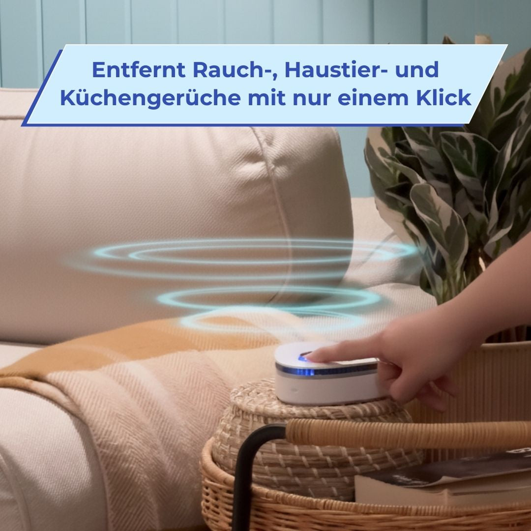 Luftrein | Entfernt Rauch, Tier und Kochgerüche auf Knopfdruck